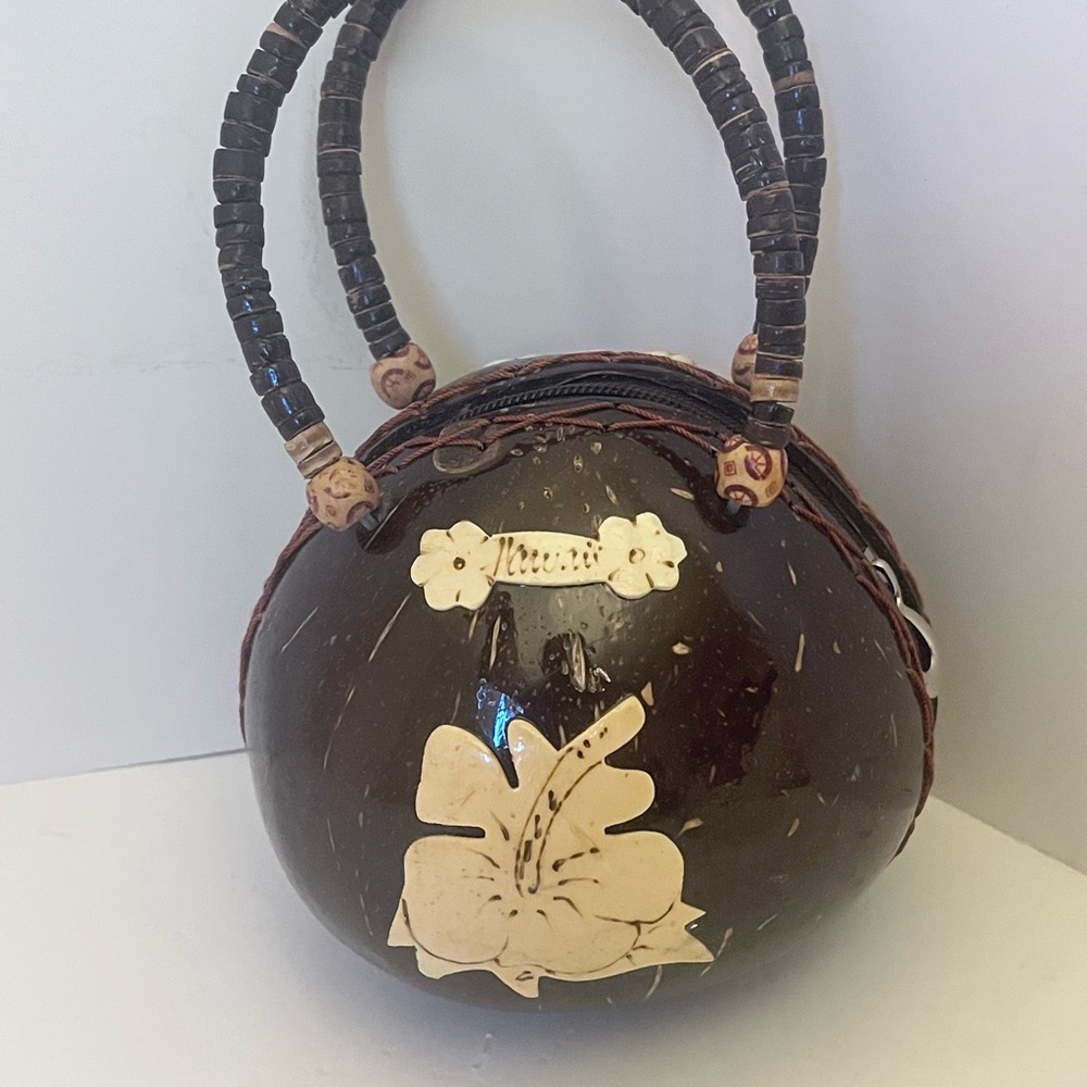 Coconut Purse Made in Hawaii brown